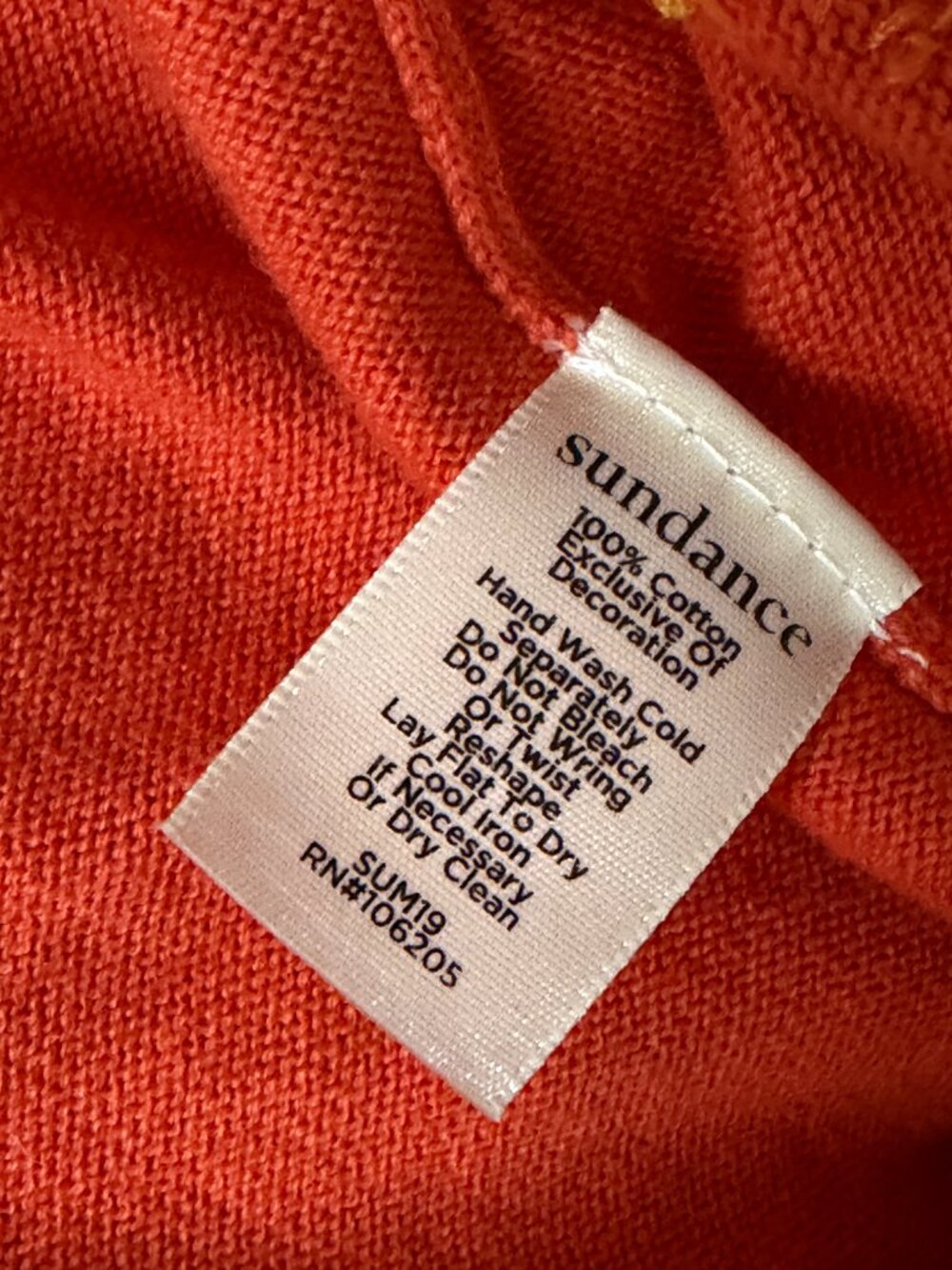 Sundance Salado Cardigan Sweater Beaded Embroidered Paisley Orange M Petite PM - Picture 6 of 8